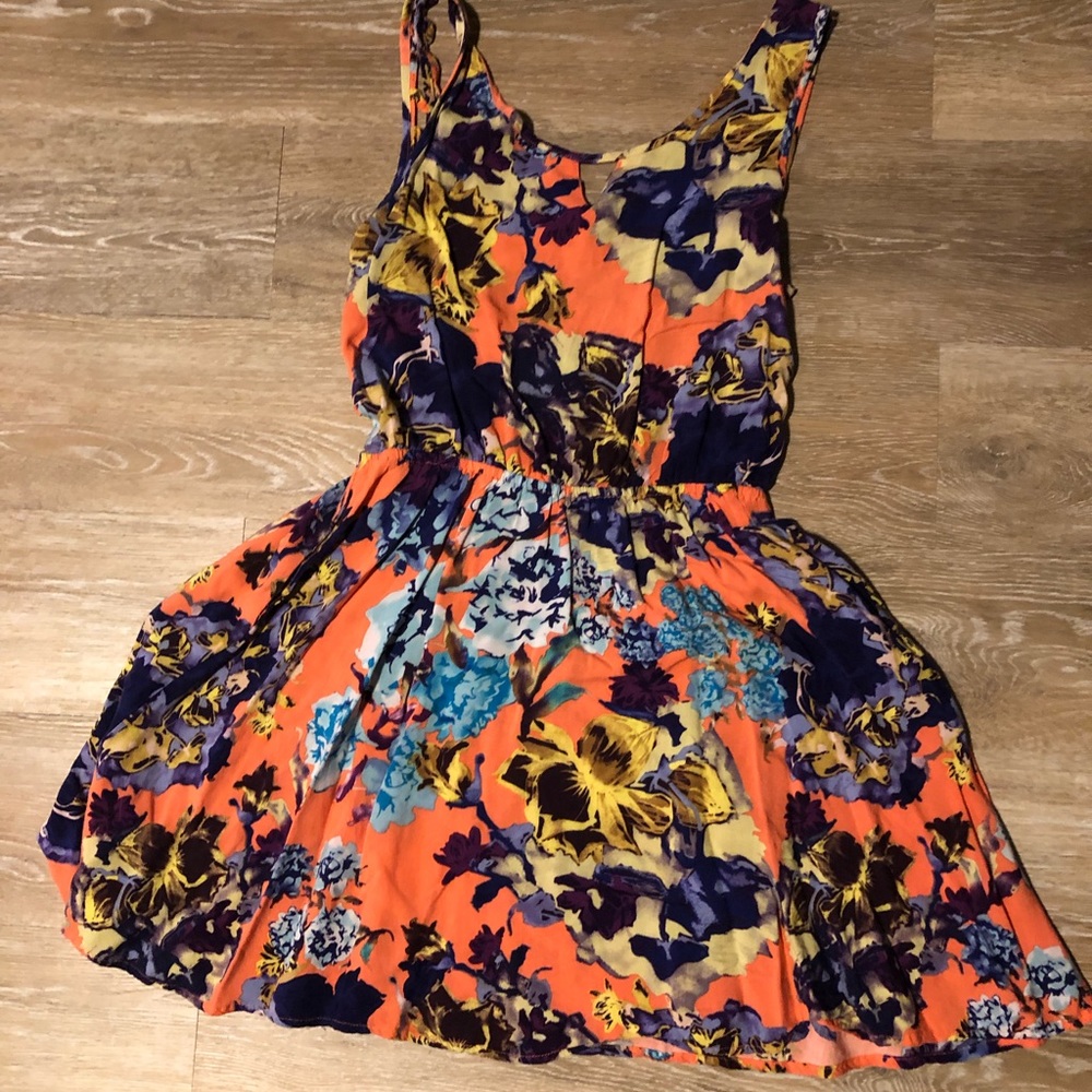 multi-colored mini dress
